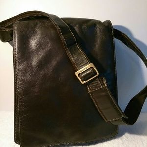 Visconti leather messenger bag